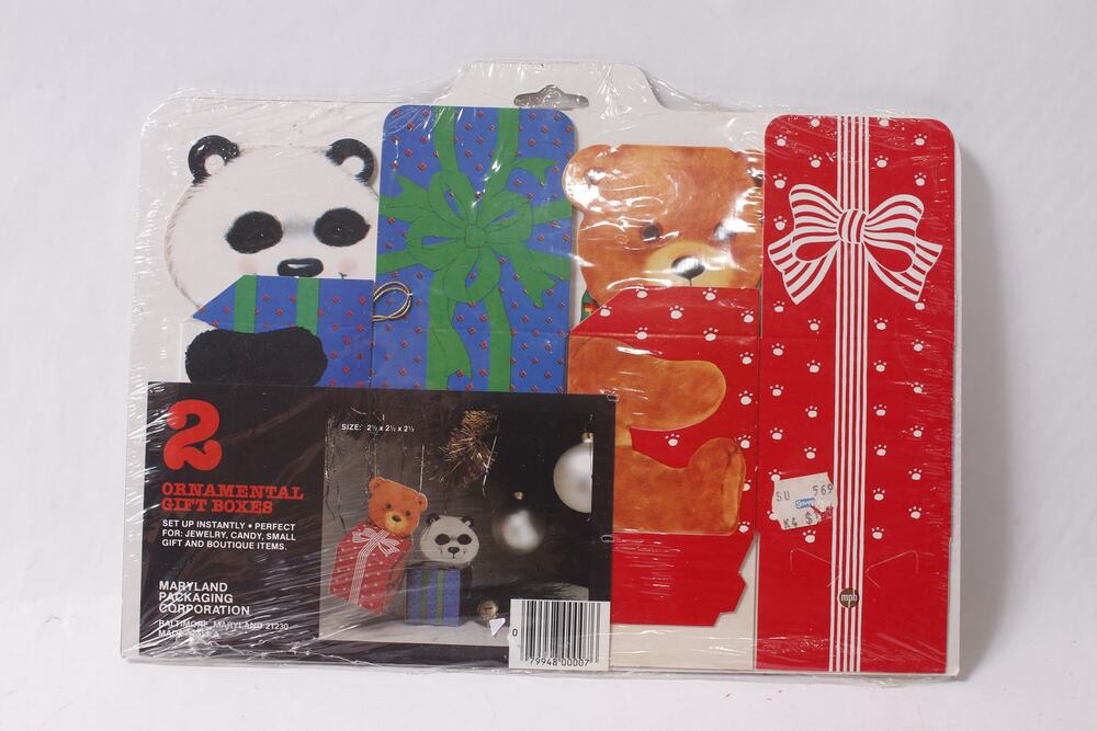 Bear and Panda Ornamental Gift Boxes Set Sealed ~ 260612-WH 1102